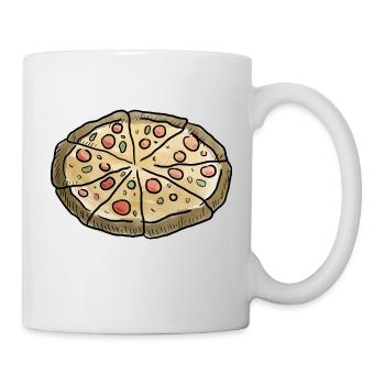 Pizza - Tasse - Weiß - Rechts
