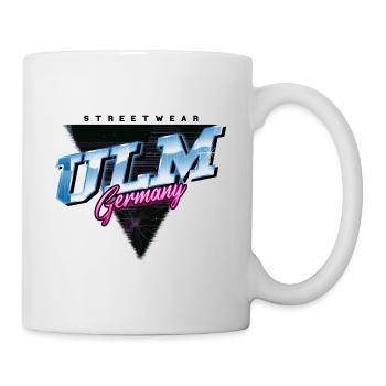 Ulm Deutschland Stadt Skyline Vintage Retro Neon - Tasse - Weiß - Rechts