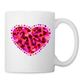 Heart in Heart motif for Hearts in Love - Mug - white - Right