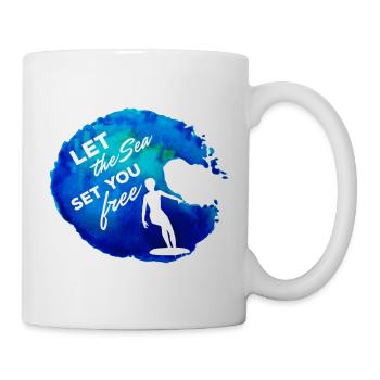 Let the sea set you free - Tasse - Weiß - Rechts