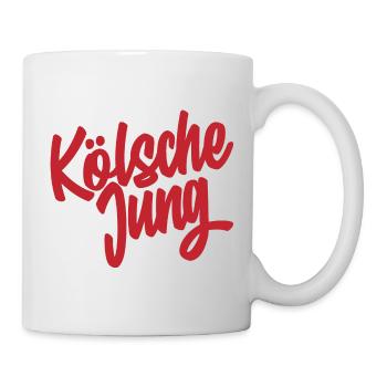 Kölsche jung, Stolz auf Köln - Tasse - Weiß - Rechts