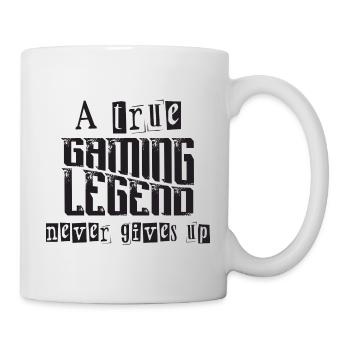 Une véritable légende du jeu n’abandonne jamais - Mug blanc - blanc - Droite