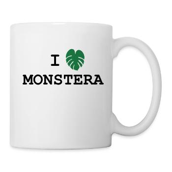 J’adore Monstera - design avec feuille - Mug blanc - blanc - Droite