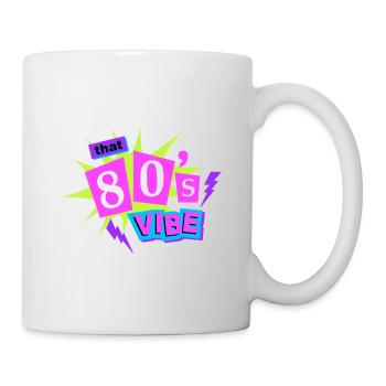 80s vibe retro neon sign - Mug - white - Right
