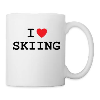 I love skiing - Mug - white - Right