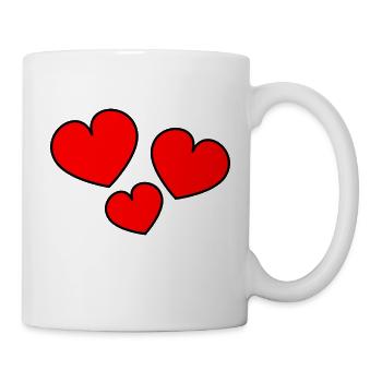 HEART. HEARTS. SAINT VALENTINE. LOVE. LOVE. CHRISTMAS - Mug - white - Right