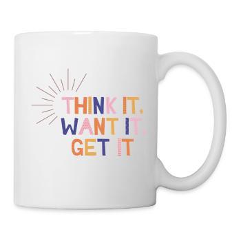 Pensez qu’il veut l’obtenir - Mug blanc - blanc - Droite