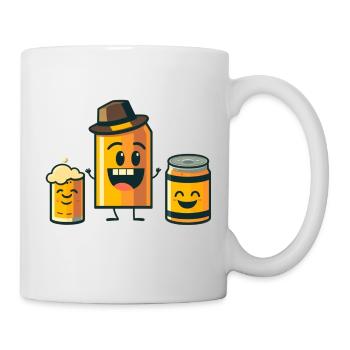 Canettes de bière artisanale amusantes - Mug blanc - blanc - Droite