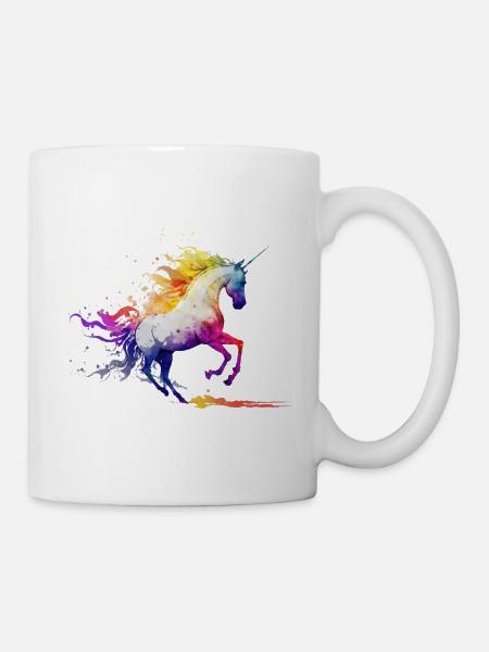 Unicorn Running - Mug - white