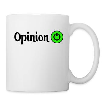 Meinungen können die Welt verändern. Los geht's! M - Tasse - Weiß - Rechts