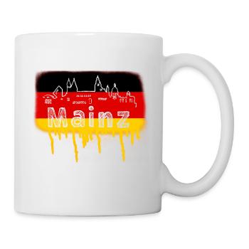 mainz ,deutschland, flagge,skline,graffiti - Tasse - Weiß - Rechts