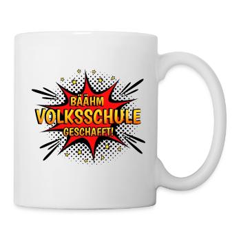 Volksschule Geschafft Absolvent Abgänger - Tasse - Weiß - Rechts
