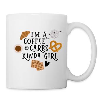 Café et glucides genre fille - Mug blanc - blanc - Droite