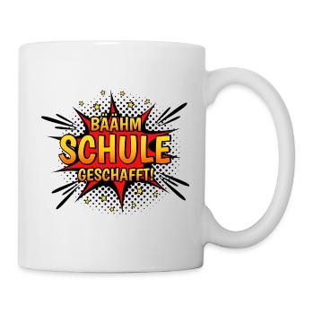 Schule Geschafft Schulabsolvent Schulabgänger - Tasse - Weiß - Rechts