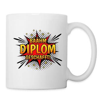 Bäähm Diplom Geschafft - Tasse - Weiß - Rechts