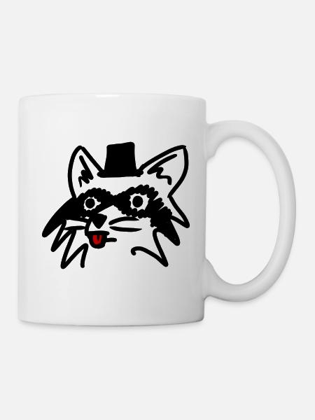Rassiger Waschbär - Tasse - Weiß