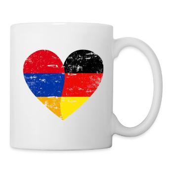 Arménie Allemagne Drapeau Coeur - Mug blanc - blanc - Droite