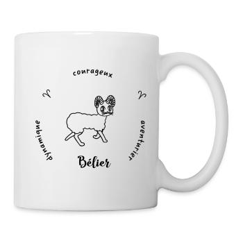 Bélier signe du zodiaque - astrologique - Mug blanc - blanc - Droite