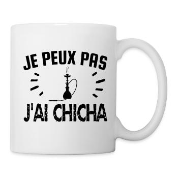je peux pas j'ai chicha - Mug blanc - blanc - Droite