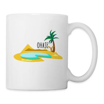 Hase in der Wüste - Tasse - Weiß - Rechts