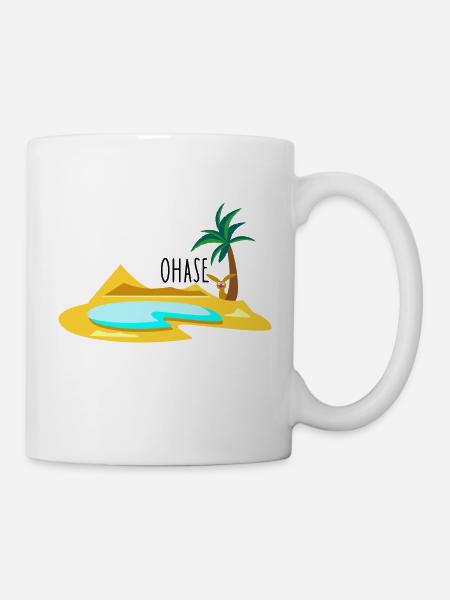 Hase in der Wüste - Tasse - Weiß