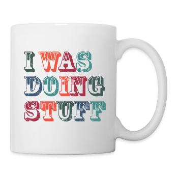 I was doing stuff vintage - Mug - white - Right