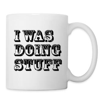 I was doing stuff vintage - Mug - white - Right