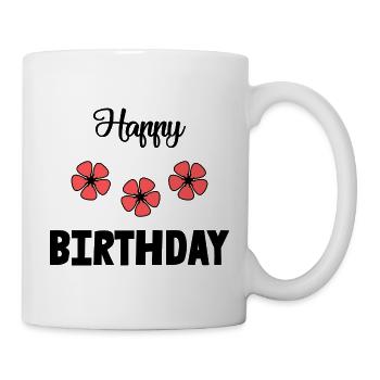 ALLES GUTE ZUM GEBURTSTAG!. ALLES GUTE ZUM GEBURTSTAG!. JAHRESTAG. - Tasse - Weiß - Rechts