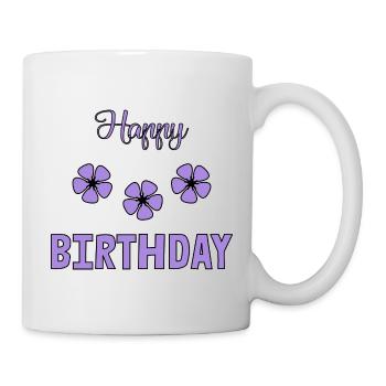 HAPPY BIRTHDAY. JOYEUX ANNIVERSAIRE. ANNIVERSAIRE. - Mug blanc - blanc - Droite