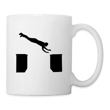 Double kong Parkour Sprung Tricking - Tasse - Weiß - Rechts