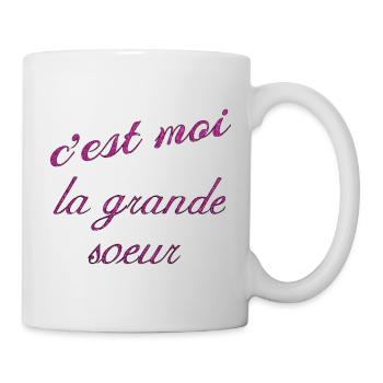 Tee-shirt grande soeur - Mug blanc - blanc - Droite
