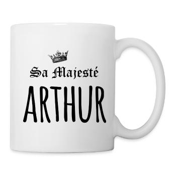 Sa majesté Arthur - Mug blanc - blanc - Droite