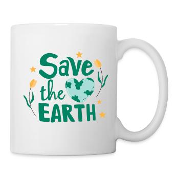 Save The Earth Herz Nachhaltig Klimawandel - Tasse - Weiß - Rechts