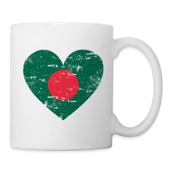 Bangladesch Flaggenherz - Tasse - Weiß - Rechts