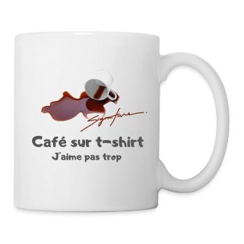 Café sur t-shirt - Mug blanc - blanc - Droite