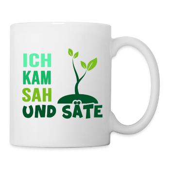 Garten Aussaat Pflanzen Gärtner Gartenarbeit - Tasse - Weiß - Rechts