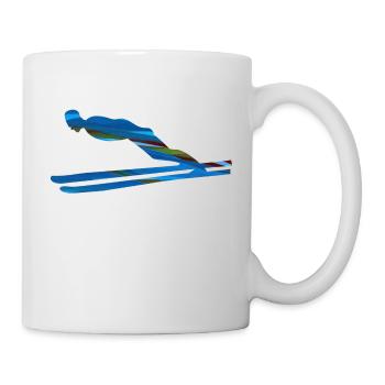 skispringen,skifahren,ski,sport - Tasse - Weiß - Rechts
