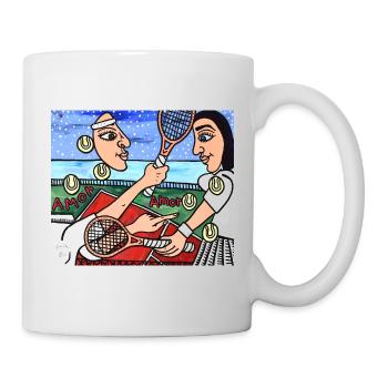 Tennis Amor - Mug blanc - blanc - Droite