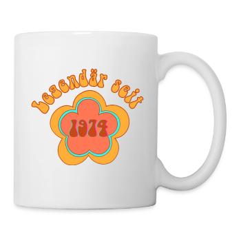 Legendär Seit 1974 Geboren Geburtstag - Tasse - Weiß - Rechts