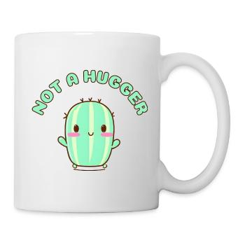 Not a hugger - funny cactus - Mug - white - Right