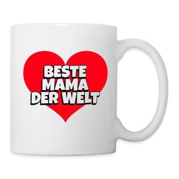 Geschenk für Mama - Beste Mama der Welt - Tasse - Weiß - Rechts