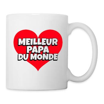 Cadeau pour papa - Meilleur papa du monde - Mug blanc - blanc - Droite