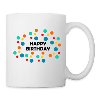 HAPPY BIRTHDAY. HAPPY BIRTHDAY. ANNIVERSARY. - Mug - white - Right