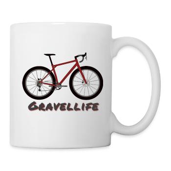 GRAVELLIFE Gravel Bike Road Bike Cycling - Mug - white - Right