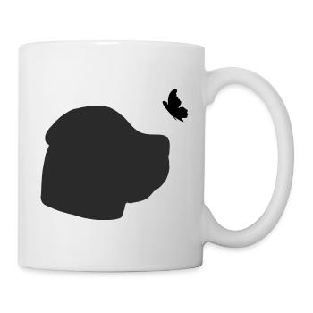 Boerboel mit Schmetterling - Tasse - Weiß - Rechts