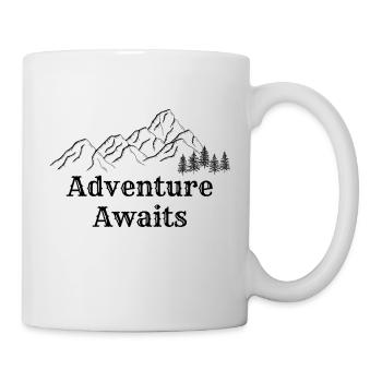 L’aventure vous attend - Mug blanc - blanc - Droite