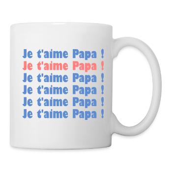 PAPA. FÊTE DES PÈRES. BONNE FÊTE PAPA. BONNE FÊTE - Mug blanc - blanc - Droite