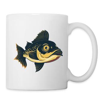 Fisch Zander Angler - Tasse - Weiß - Rechts