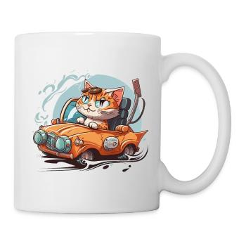 Conducteur félin - Mug blanc - blanc - Droite