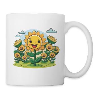 Sonnige Felder - Tasse - Weiß - Rechts